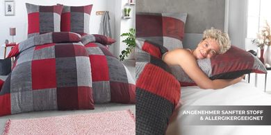 Kuscheli® Öko-Tex Bettwäscheset (135x200, 4-teilig), Allergiker geeignet