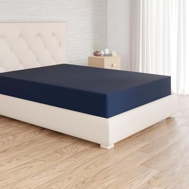 Amazon Basics Spannbettlaken, Marineblau (160x200x30 cm)