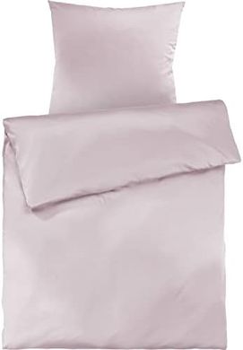 Mako-Satin Bettwäsche-Set rosa (135x200/80x80 cm), 100% Baumwolle