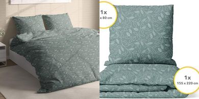 Träumschön Biber Bettwäsche Set (Mintgrün, 155x220 cm)
