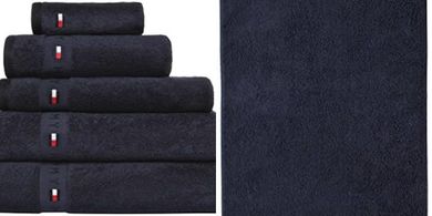 Tommy Hilfiger Legend Badetuch: Marineblau, 70x140cm, 560g/m², Baumwolle