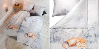 Kuschelweicher Flanell Bettwäsche-Set (Baumwolle, 135x200/80x80 cm)