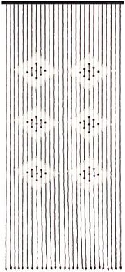Bambus-Perlenvorhang mit Diamantmuster (90x200cm)