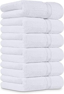 Utopia Handtücher: 6er Set, 100% Baumwolle, weiß, 41x71 cm