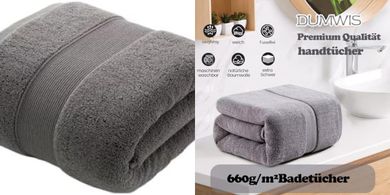Luxus Badetücher: 100% Baumwolle, 660g/m², saugstark, weich