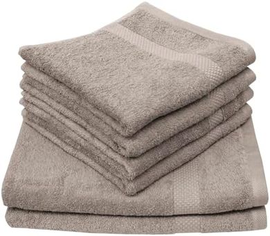 Dyckhoff 6-teiliges Frottee-Handtuchset Planet, taupe