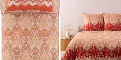 Bassetti Isolabella Bettwäscheset, rot, 135x200/80x80 cm, Baumwolle-Satin