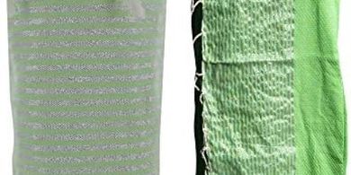Baumwoll-Fouta Handtuch: Grün-Anis mit Silber-Lurex Streifen