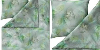 Kuschelflanell Bettwäsche Laurine grün (135x200cm + 80x80cm)
