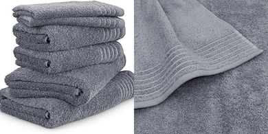 Möve New Classic Handtuch-Set: 6er-Pack, Baumwolle, Stone