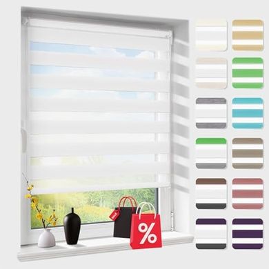 Klemmfix-Duo-Rollos (ohne Bohren), weiß, 45x150cm, 2024