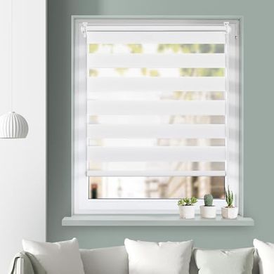 Klemmfix Doppelrollo Weiß 40x120cm: Sichtschutz & UV-Schutz