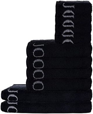 Joop! 10-teiliges Handtuch-Set: 2 Dusch-, 4 Hand- & 4 Gästetücher, schwarz