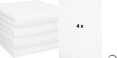 Betz Berlin Handtuch-Set (4x 50x100cm, Baumwolle, weiß)