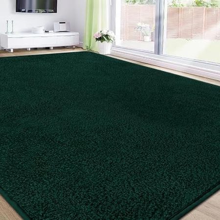 Waschbarer, weicher Mikrofaser-Wohnzimmerteppich (200x300cm, grün)