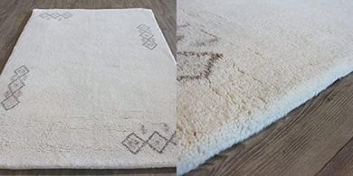 Handgeknüpfter Berber-Teppich (90x160cm), 100% Schurwolle, Marokko