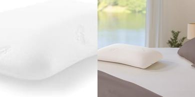 TEMPUR Symphony Schlafkissen Memory Foam, ergonomisches Nackenstützkissen für Rücken- und Seitenschläfer, Liegefühl fest, M (63 x 43 x 12.5 cm), Weiß