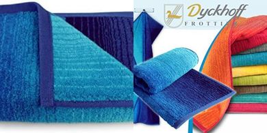 Bio-Baumwoll-Handtücher Colori: 50x100 cm, blau, mit Kordel