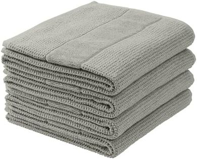 Schiesser Turin Handtücher: 4er Set, 100% Bio-Baumwolle, grau