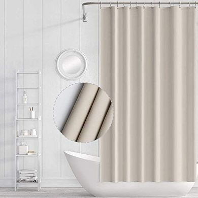 Funria Duschvorhang (180x180cm): wasserdicht, anti-Schimmel, mit Ringen