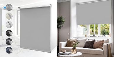 Klemmfix Verdunkelungsrollo (B45xH170cm, hellgrau)