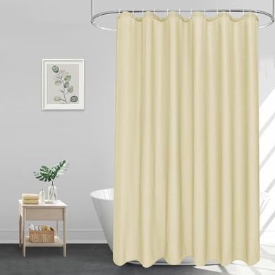 Beige Polyester Duschvorhang (180x200cm), wasserdicht, schnelltrocknend
