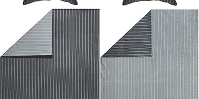 Joop! Bettwäsche Feinflanell Anthrazit/Silber, 135x200/80x80 cm