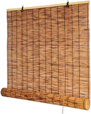 Wetterfester Bambus-Sonnenschutzrollo (80-140cm) mit Lifter