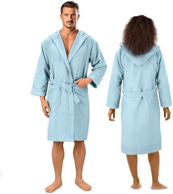 Leichter Mikrofaser-Bademantel für Damen & Herren, diverse Farben & Größen