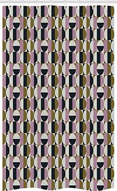 Retro Bauhaus Duschvorhang-Set (120x180cm, mehrfarbig)