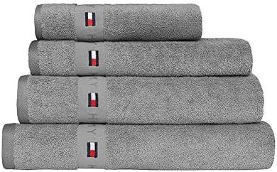 Tommy Hilfiger Silber-Baumwollhandtuch (50x100cm)