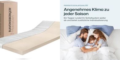 RAVENSBERGER Natura LUX Latex Topper (H2/H3, 90x200cm, 9cm)