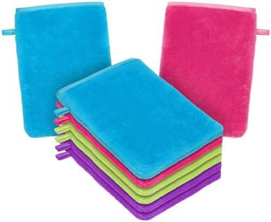 Mikrofaser-Waschhandschuh-Set (8 Stück), 20x15cm