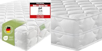 DREAMSTAR Ergo Flex Duo: 7-Zonen Kaltschaummatratze (H2/H3, 90x200cm)