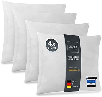 LILENO HOME: 4er Set 40x40cm Allergiker-Kissen, waschbar
