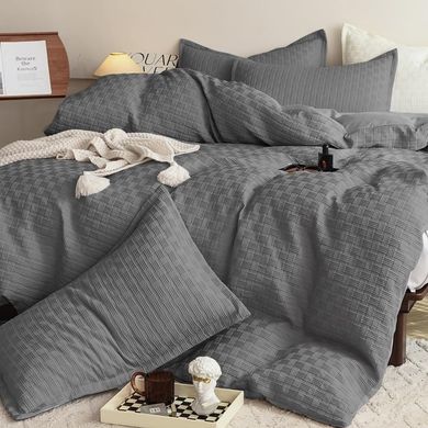 Tospass Microfaser Bettwäsche-Set (135x200, dunkelgrau, 2-teilig)