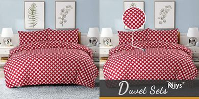 NIYS Luxury Percale Duvet Cover Sets: Single, Double, King.
