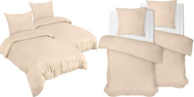 Utopia Bedding Mikrofaser Bettwäsche (135x200cm, beige)
