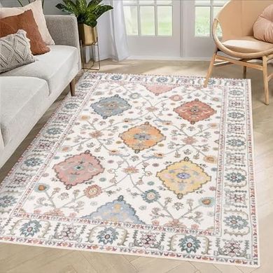 Waschbarer Boho-Teppich (60x110cm), weich, rutschfest, für Wohnräume.