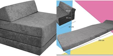 FORTISLINE Klappmatratze: 3-teilig, 200x70x10cm, waschbar, Schaumstoff