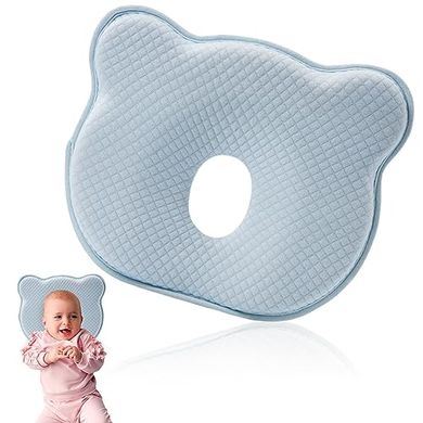 Babyschlafkissen gegen Plattkopf (0-12 Monate) aus Baumwolle & Memoryschaum