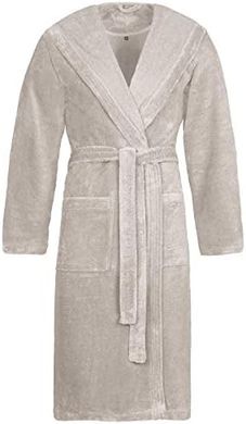 Vossen Unisex Kapuzenbademantel Lynn, Stein, Größe S