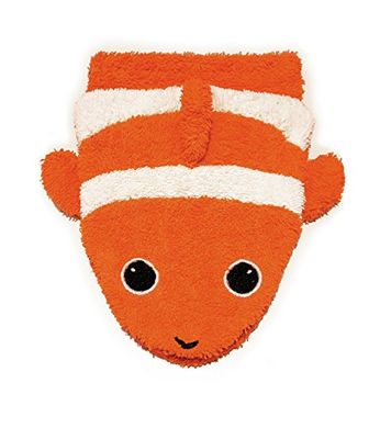 Bio-Baumwoll-Waschlappen Clownfisch Orange