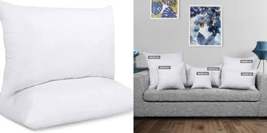 Utopia Bedding: 2er Set Kissenfüllungen 40x60cm (weiß)