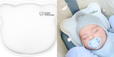KOALA Babykissen gegen Plattkopf: abnehmbar, 2 Bezüge, Memory Foam