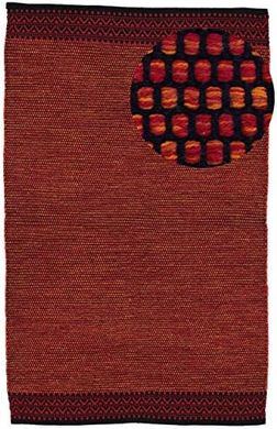 Mia Rot Kelim: Baumwoll-Teppich (160x230 cm)