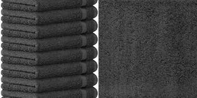 Anthrazit Waschlappen-Set: 10 x 30x30cm Baumwoll-Waschlappen (600g/m²)