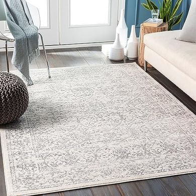 Palermo Vintage Teppich: Elfenbein/Grau, 160x216 cm