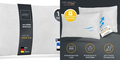 Waschbares Allergiker-Kissen (30x50cm, Polyester, 40°C)
