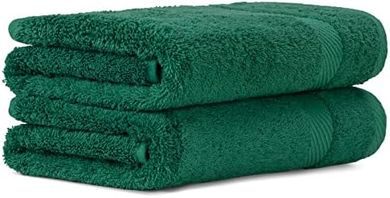 Luckytowel Handtuch-Set: 2x Grün, 50x100cm Baumwolle